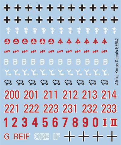 German Afrikakorps Decals
