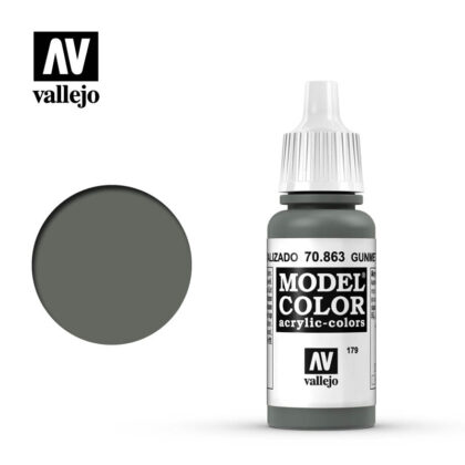 AV Vallejo Model Color 17ml - Metallic Gunmetal Grey