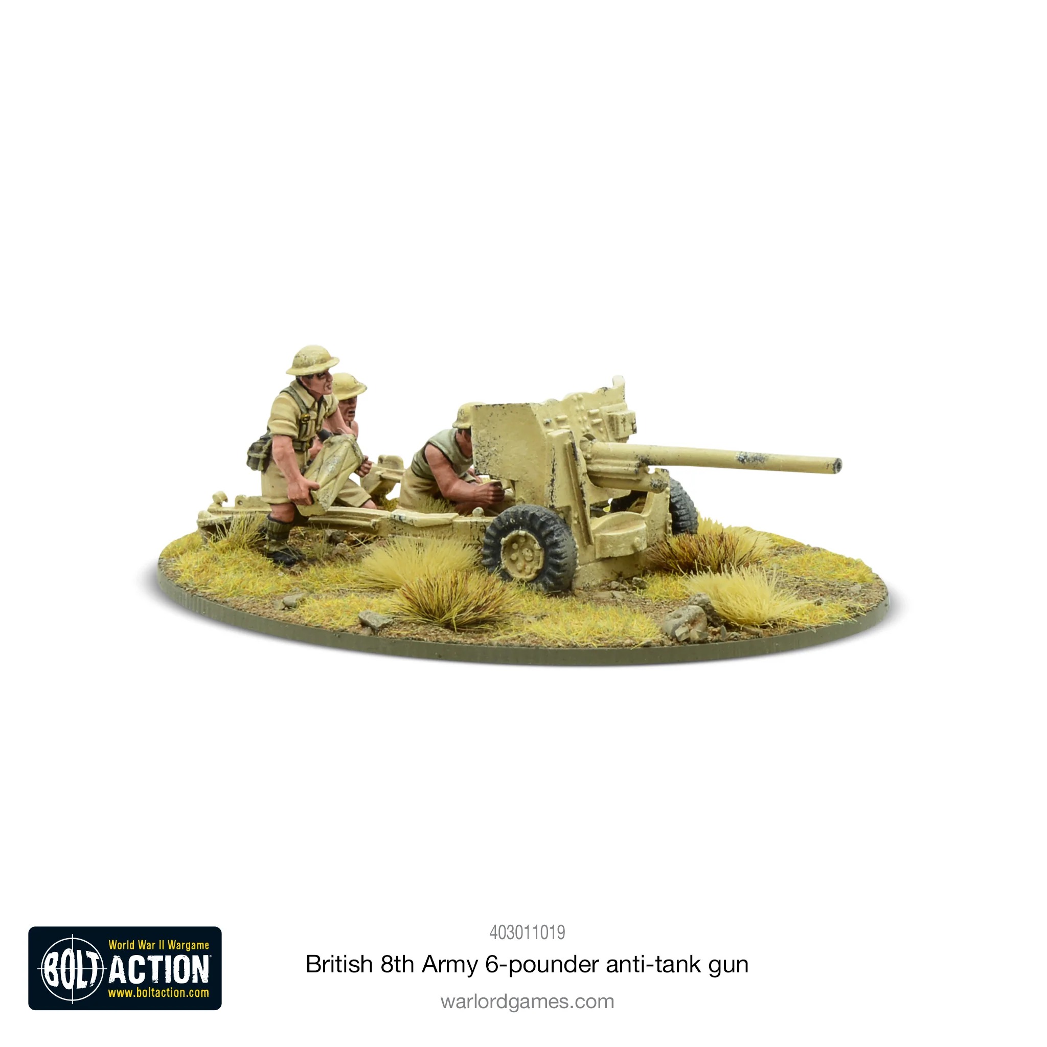 Warlord Games Bolt Action: 8. Armee, 2-Pfünder Anti-Panzer-Kanone – 28 Mm Maßstab, 1 Artillerie + 3 Crew