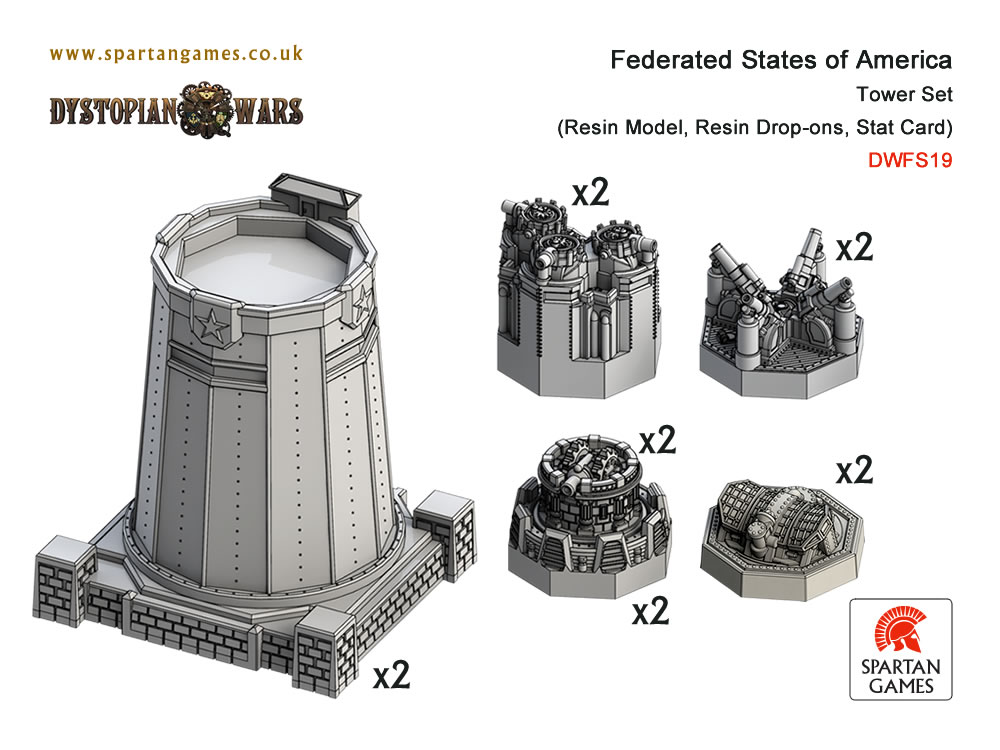Tower Set Federated States of America Dystopian Wars 