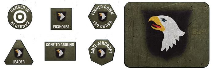 Flames of War 101st Airborne Token & Objective Set 