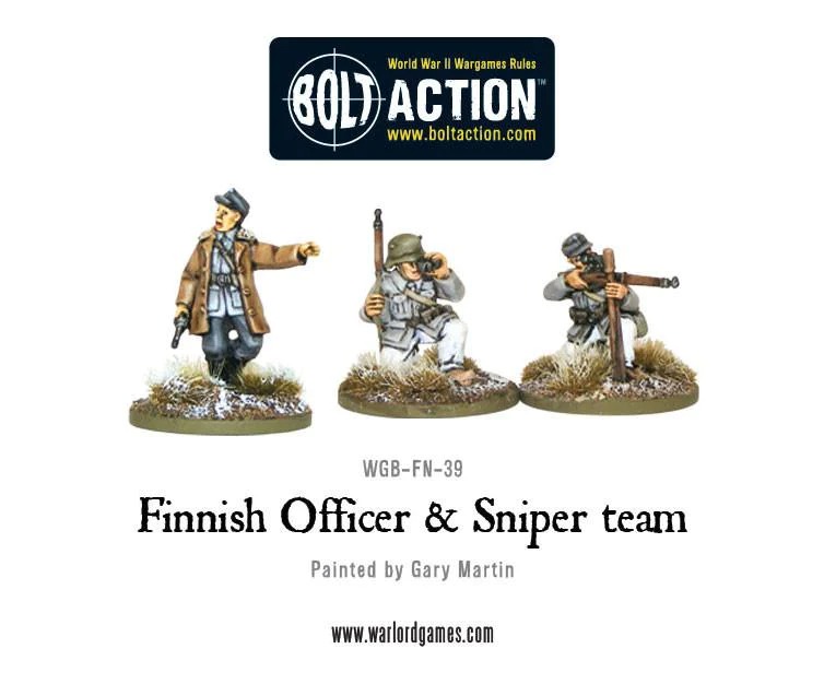 Finnish Officer and Sniper Team