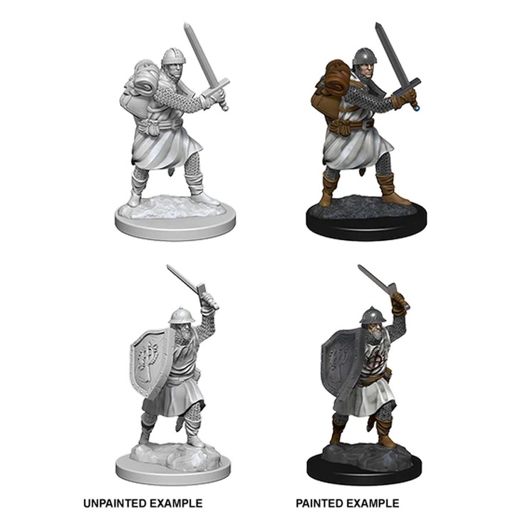 Dungeons & Dragons Pathfinder Miniaturas Sin Pintar – Elfo Paladín Masculino, Imprimación Vallejo Y Detalles Para Pintar A Mano