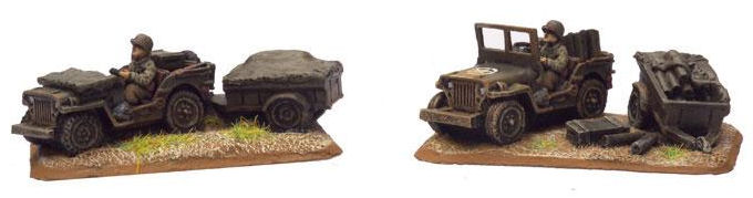 United States Jeep & Trailer (resin)