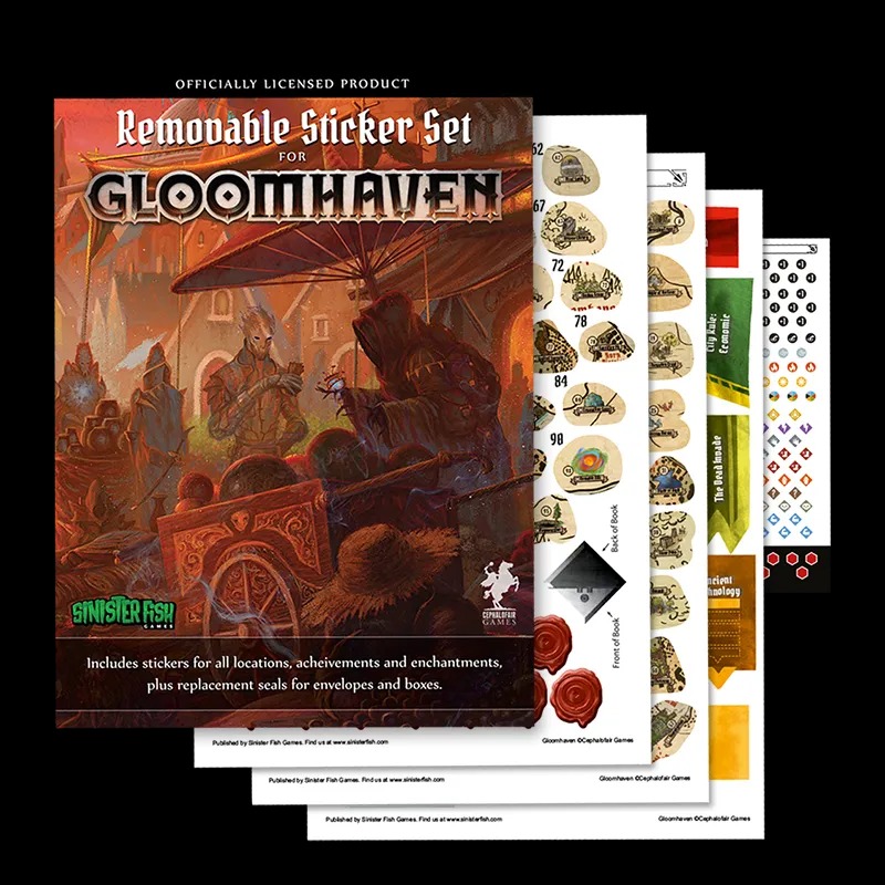 Removable Sticker Set for Gloomhaven (2019 Reprint) - WarGameStore