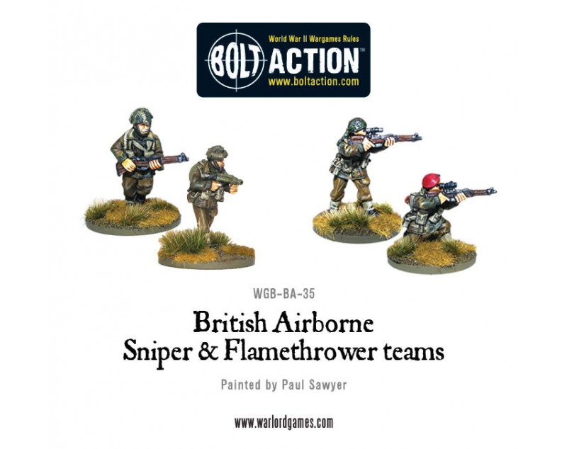 British Airborne Flamethrower and sniper teams