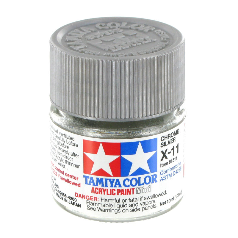 Tamiya 10ml Acrylic Mini X-11 Chrome Silver