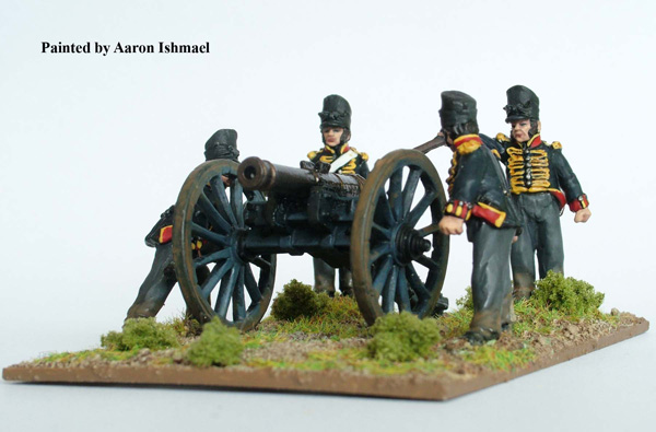British Napoleonic Foot Artillery firing 9 pdr