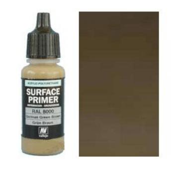 Vallejo Acrylic Primer German Green Brown (RAL 8000) 17ml