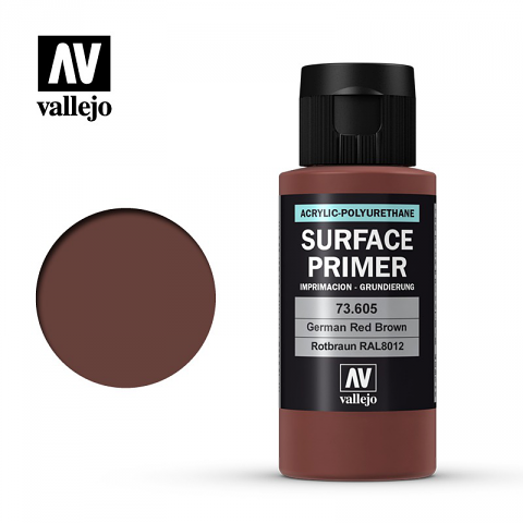 Vallejo Acrylic Primer German Red Brown (RAL 8012) 60ml