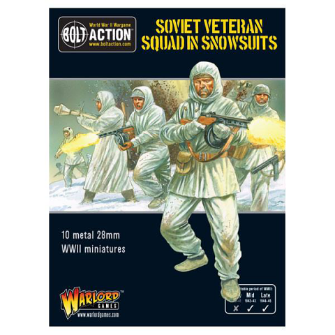 Bolt Action Soviet Veteran Squad in Snowsuits