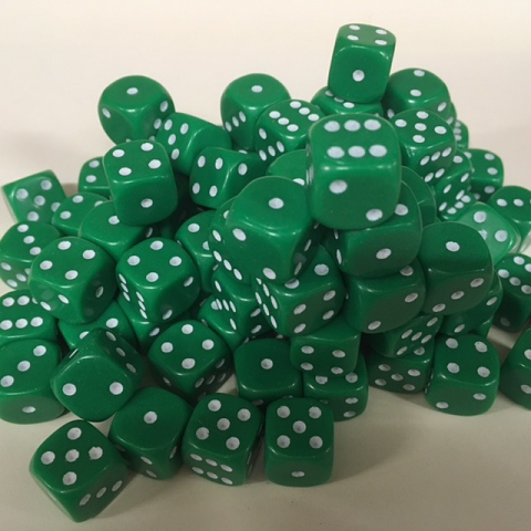 20 Green D6 (12mm) Dice