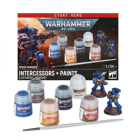 Warhammer 40,000: Space Marine Intercessors + Paint