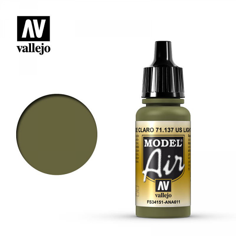 Vallejo Model Air - US Light Green 17ml