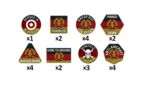 Team Yankee Token Set - East German