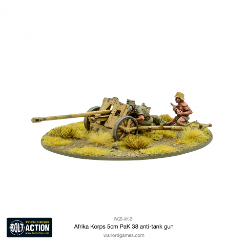 German Afrika Korps 5cm PAK 38 Anti-Tank Gun