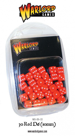 30 Red D6 (10mm) Dice